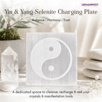 Yin Yang Selenite Charging Plate for Balance & Alignment