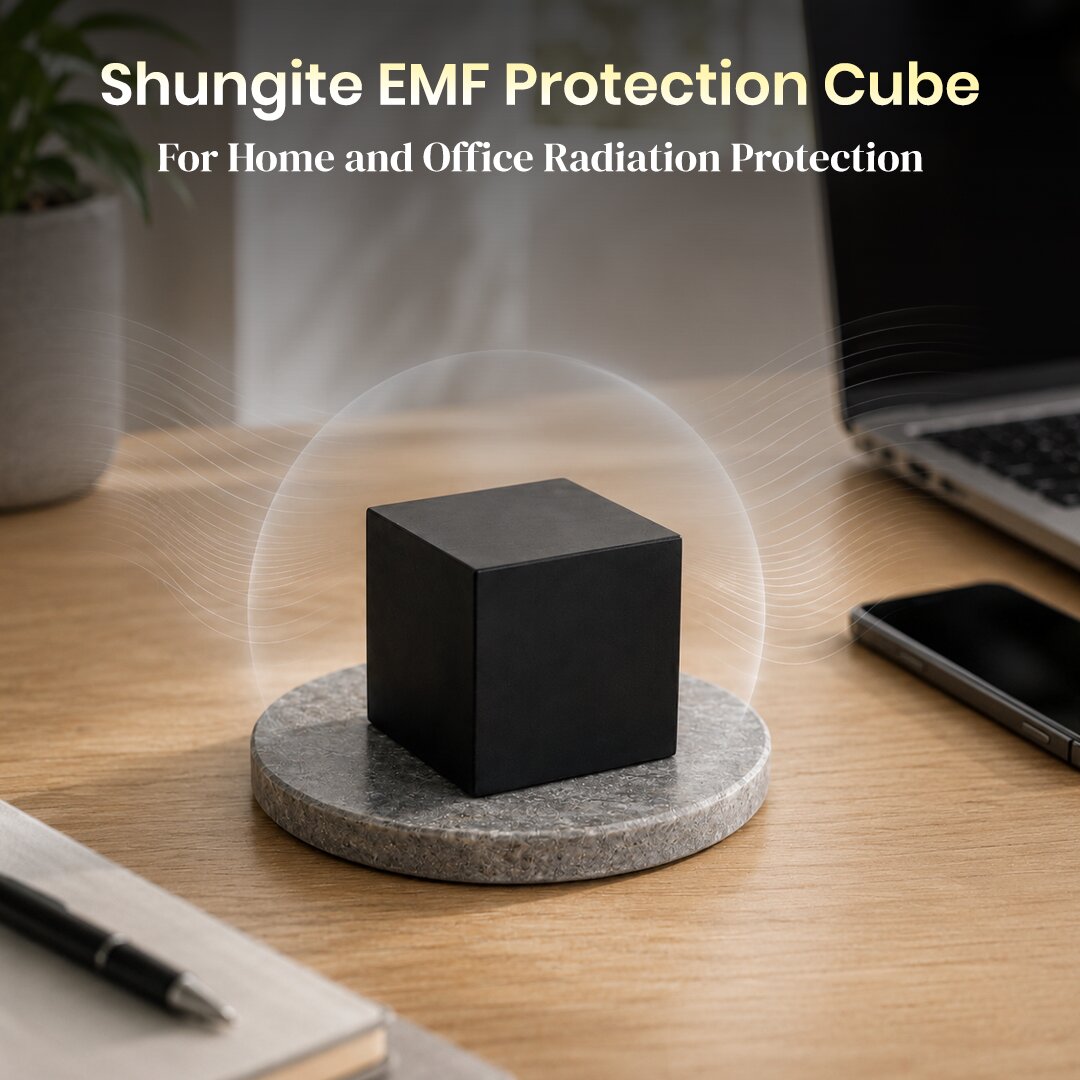 Shungite EMF Protection Cube For Home and Office Radiation Protection